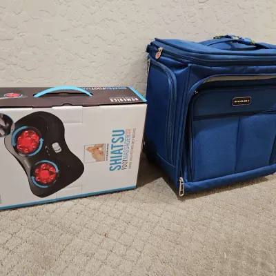 Homedics Shiatsu Foot Message And Ciao Convertible Underseat Rolling Carry-On Travel Bag