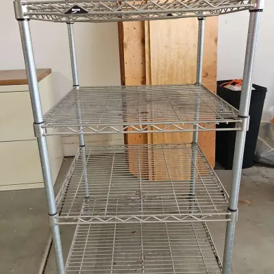 Metro 4 Tier Square Metal Shelf Rack