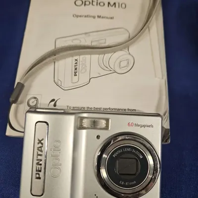 Vintage Pentax Optio Digital Camera And Wyze Watch 47 Smart Watch
