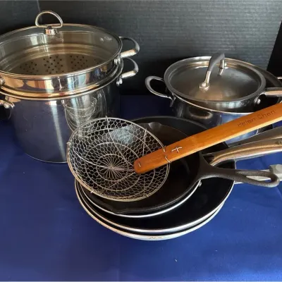 Pots & Pans - Wolfgang Puck Bistro, Lodge Cast Iron, Blue Diamond, Chantal