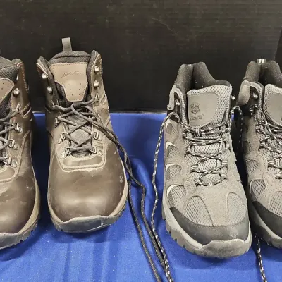 2 Pairs Of Hiking Boots - Eddie Bauer Waterproof Size 13 And Khombu Tyler Size 11
