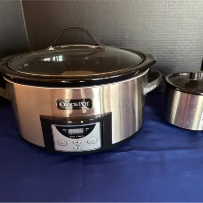 Crock-Pot 6-Quart Programmable Slow Cooker & Little Dipper - Stainless Steel