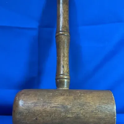 Vintage Handmade Wooden Mallet / Gavel
