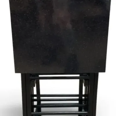 Black TV Tray Table Set