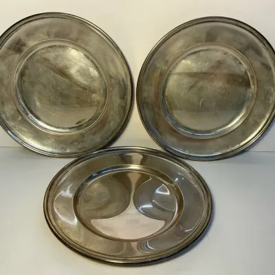 Gorham Sterling Silver Bread Plates (237 Grams Total) (JBE7)
