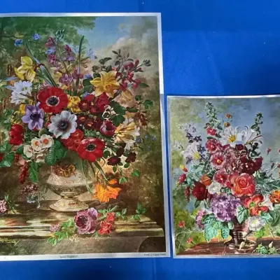 Vintage Floral Foil Art Prints incl. Albert Williams Spring Fragrance