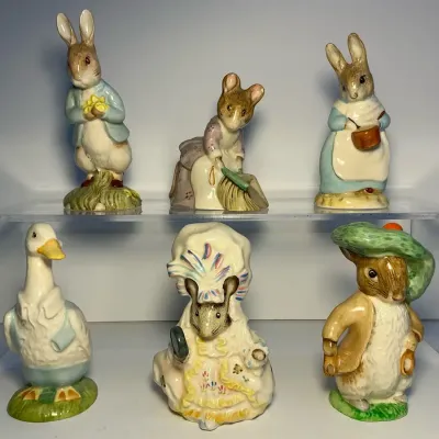 Royal Albert The World of Beatrix Potter - Benjamin Bunny & More + Boxes 
