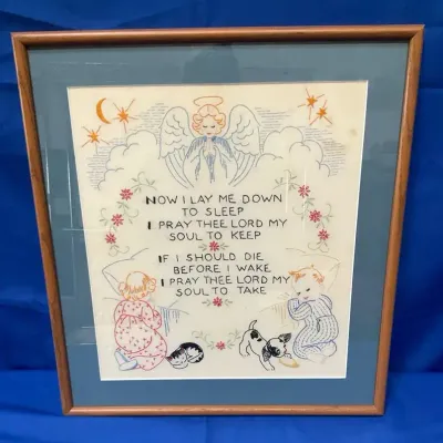 Needlepoint Prayer Picture