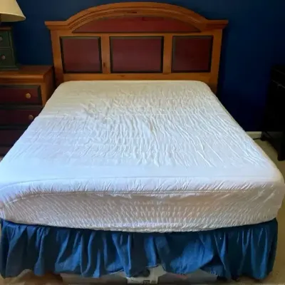 Wooden Headboard & Bed Frame