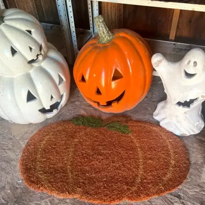 Jack-O’-Lantern Pumpkins, Ghost & Halloween Doormat