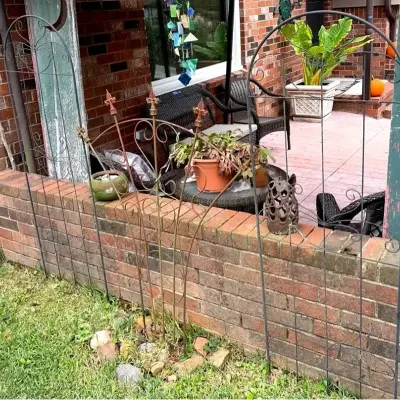 Three Decorative Metal Garden Trellises 