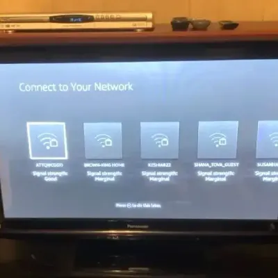Panasonic Plasma TV, Sanyo DVD Player & Fire TV Stick