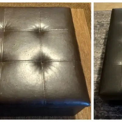 San Hwa Leather-Look Storage Ottomans