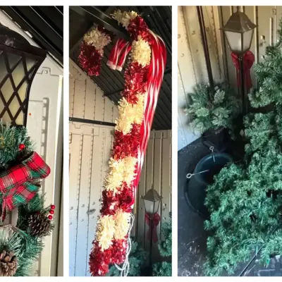 Christmas Light Posts, Wreaths, Candy Canes & Outdoor Decor