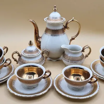 KPM Royal Porcelain Tea Set - 17pcs