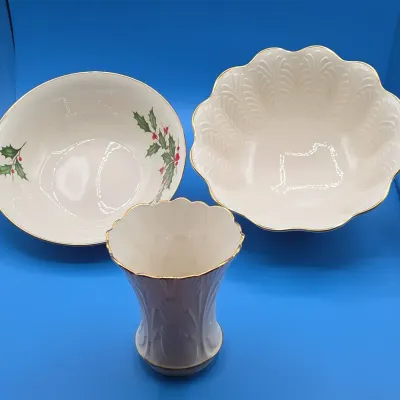 Gold Trimmed Lenox,  Lot of 3.
