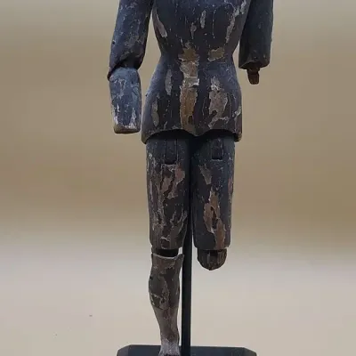 Antique Wooden Articulated Figurine