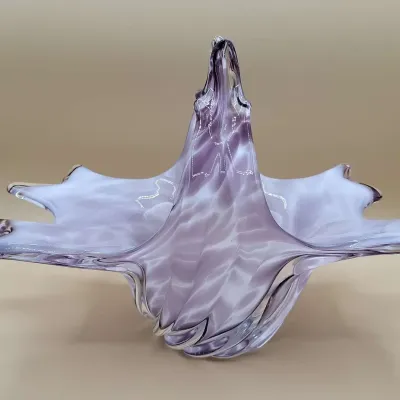 Murano Style Glass Basket