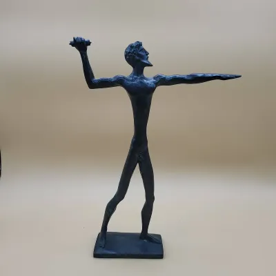 Vintage Artemision Bronze Greek God Statue 