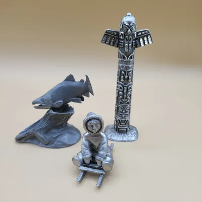 Native American Pewter Figurines