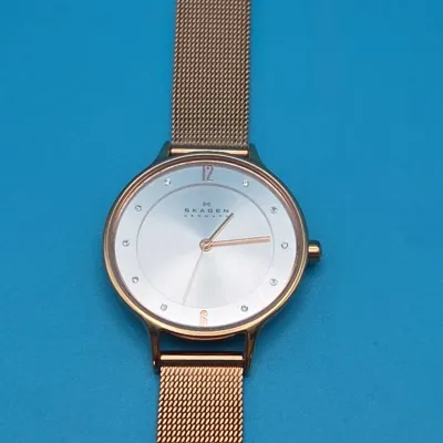 Skagen Rose Gold Tone Stainless Steel Women's Mesh Watch