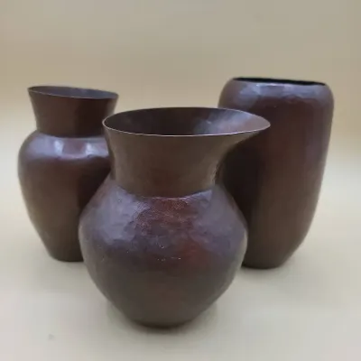 Hammered Copper Vessels - Set of 3