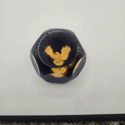 Vintage cobalt blue glass paperweight 