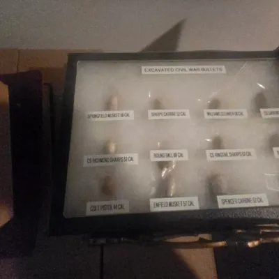 Collection of excavated Civil War bullets