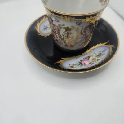 Sèvres-porcelain teacup and saucer