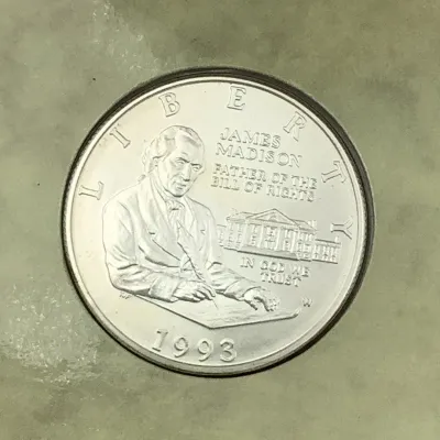 1993 Bill Of Rights Uncirculated Silver Half Dollar - Serial Numbered 