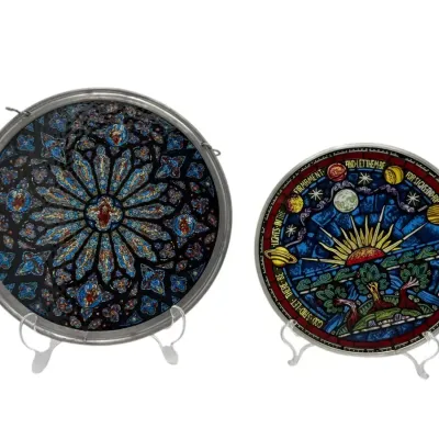 2 Stained Glass Art Pieces