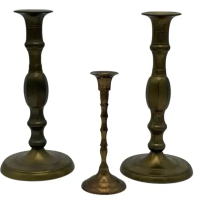 Antique And Vintage Bronze Candle Sticks