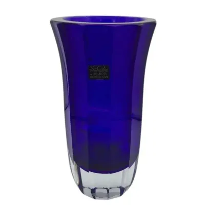 Beautiful Cobalt Blue Heavy Glass Vase