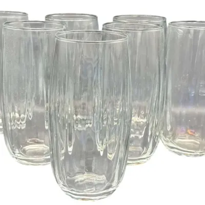 7 Libby Crisa Glasses 6 Inches High - Signed