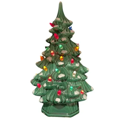Vintage Ceramic Christmas Tree with Light