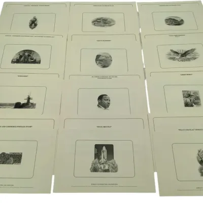 U.S. Bureau of Engraving and Printing Souvenir Cards - 12 From The Year 2000