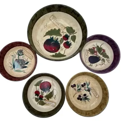 Pasta Bowl And 4 Bowls Certified International 