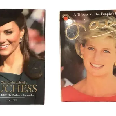 Two Hardback Books On Catherine And Diana