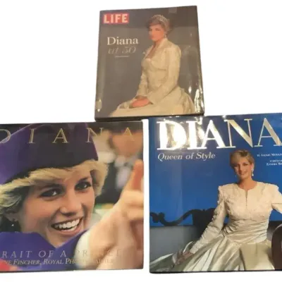 Trio Of Princess Diana Hard Back Books
