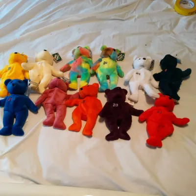 Set of 11 Bamm Beanos Sports Beanos Basketball Bears