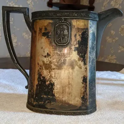 Wm. Mounts Homan Silver-Plated Pitcher – Antique Patina