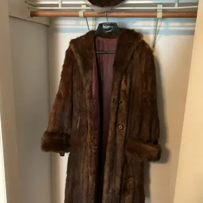 Brown Mink Coat And Hat