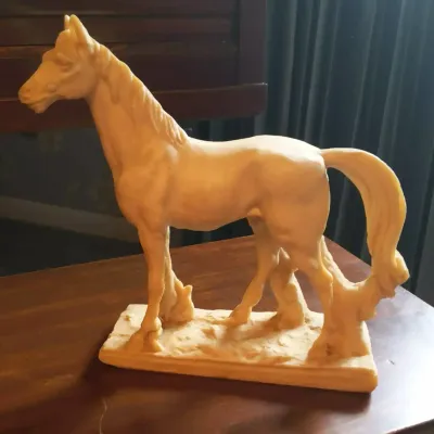 Vintage Resin/Stone Horse Statue 
