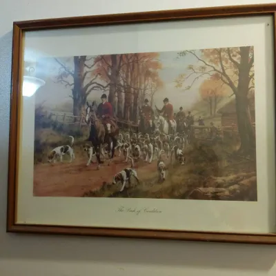 “The Pink of Condition” Framed Fox Hunt Print