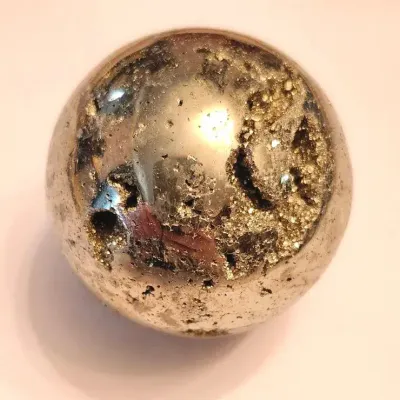 Polished Pyrite Sphere from Peru – Mineral Specimen