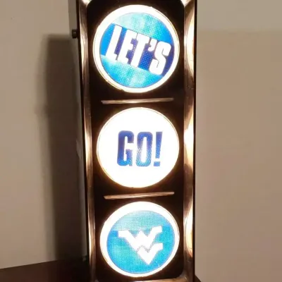 West Virginia Mountaineers “Let’s Go!” Lighted Sign
