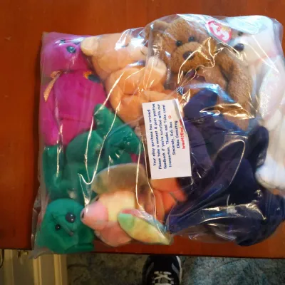Mystery Lot of 8 TY Beanie Babies