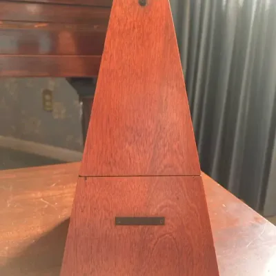Vintage Wooden Pyramid Metronome with Bell