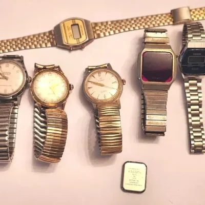 Men’s Vintage Watch Lot – Bulova, Gruen, Medana, Crown Accro & More – Parts or Repair