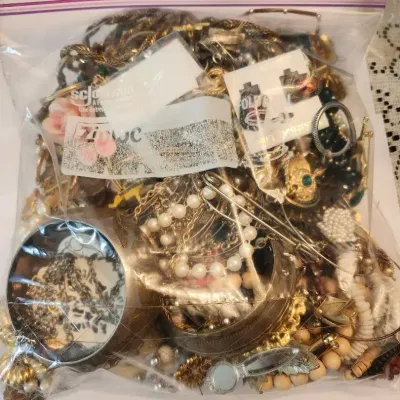 Large Mixed Costume Jewelry Lot – Gallon-Size Bag